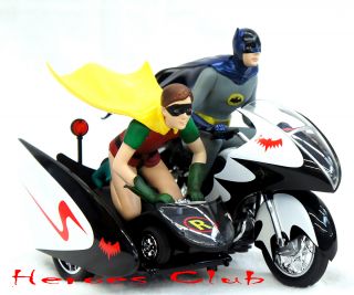 Hot Wheels Batcycle 1 12 Scale Figure Batman Robin Set TV SERIES1966 L