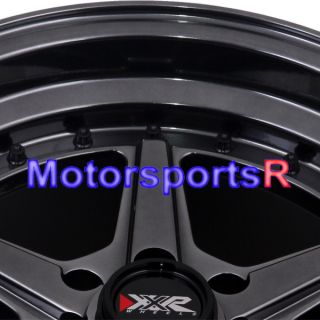 15 15x8 XXR 501 Chromium Black Rims Wheels Deep Dish 95 98 Honda Civic