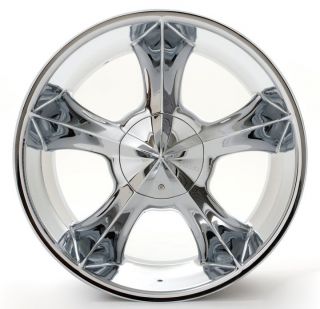 24 Player 817 Chrome Rims Tires Pkg Custom Drill Fits Most Cars and