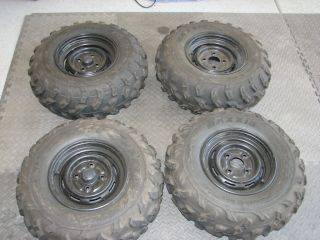 Yamaha Rhino Front Rear Tire Set w Rims Used 25 10 12 25 8 12
