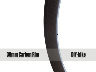 38mm Tubular Carbon Fiber Road Fiber Rim 700c Bicycle Road Bike