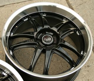 Decadence 20 Glossy Black Rims Wheels Lexus LS430 Staggered