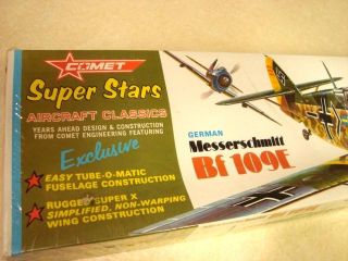 Comet Messerschmitt BF 109E Balsa Model Airplane Kit Unopened
