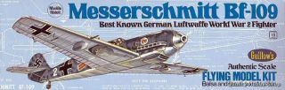 Guillows Messerschmitt Bf109 Flying Balsa Wood Kit 505