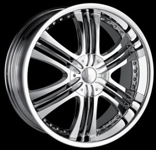 22x9.5 Chrome Mazzi Krusher Wheels 5x115 5x120 +18 BMW M5 5 SERIES 550