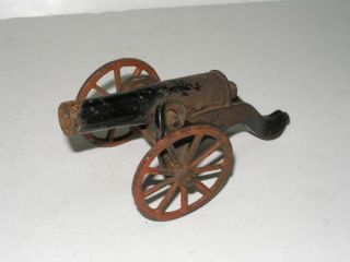 Antique 1895 Mini Cast Iron Toy Soldier Cannon Toy