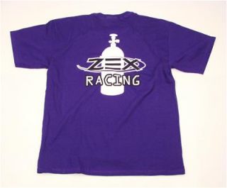 Shirt reads Safer, Smarter, Faster on the front and ZEX Racing on
