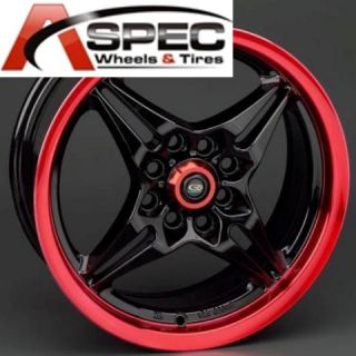 Rota Auto x 16x7 4x100 114 3 E40 Black Red Wheel Rims
