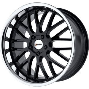 New 20X8.5 5 112 Vengeance Gloss Black W/Stainless Wheel/Rim