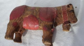 Hand Carved Wooden Dairy Cow