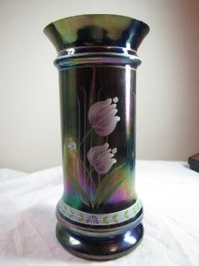 floral FAVRENE Cyliner Flare Rim Vase limited Edition #145/600 Rare