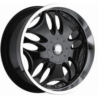 20x9 Panther Groove 6x135 Black Rims Wheels F 150 Expedition Navigator