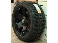 Black 24x12 XD Rockstar Wheels w/Kumho MT KL71 38x14x24 Tires