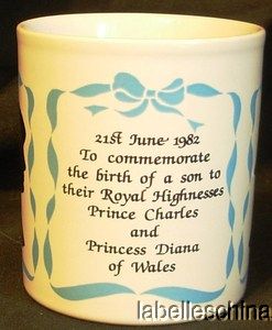 Kiln Craft Commemorative Prince William Birth Mug