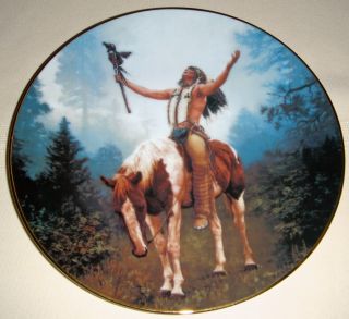 Chuck Ren Mystic Warriors Series Deliverance Young Native Horse Plate