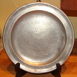 Antique English Pewter Plate Townsend Compton C 1801