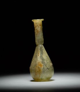 Ancient Roman Glass Flask or Bottle Unguentarium