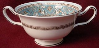 Wedgwood China Florentine Turquoise W2714 Pattern Cream Soup Bowl Bowl