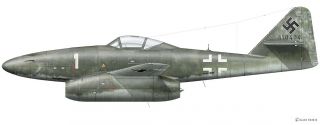 Messerschmitt Me 262 Die Cast Model WW II Jet Fighter with Display