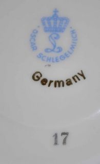 Schlegelmilch COFFEE / TEA CUP / SAUCER & PLATE Germany Pure Gold Rims