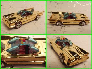 Custom Hot Wheels 1966 Batmobile  Gold  Finish Redline TV Series