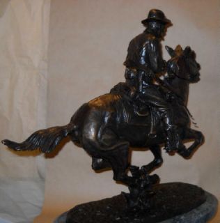Signed Trooper of The Plains Frederic Remington Bronze