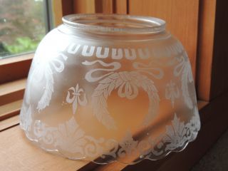 Antique Victorian Glass Gas Lamp Shade Globe for Ceiling Fixture