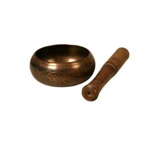 New Decorated Tibetan Singing Bowl Yoga Meditation Chakra 3 3 4
