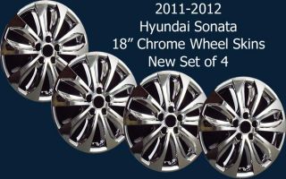 11 12 Hyundai Sonata SE Chrome Upgrade 18 Wheel Skins New Set 4 Imp