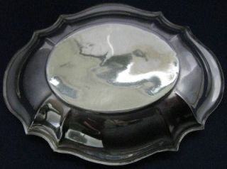 Stylish Plain Surfaced Solid Silver Trinket Bon Bon Dish HM
