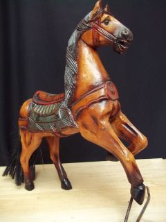 Beautiful Wooden Horse Jumper Rocking Horse Carousel Horse