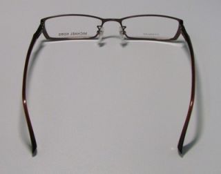 New Michael Kors 412AF 53 17 140 Brown Titanium Vision Eyeglasses