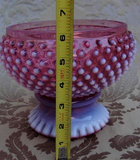 Antique Kerosene Oil Student Lamp Cranberry Opalescent Glass Hobnail