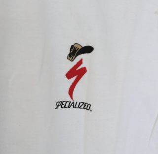 Specialized Team Stumpjumper 1990 Durango, Colorado t shirt XL white