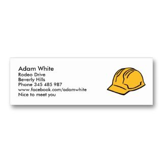 Hard hat construction helmet business card templates