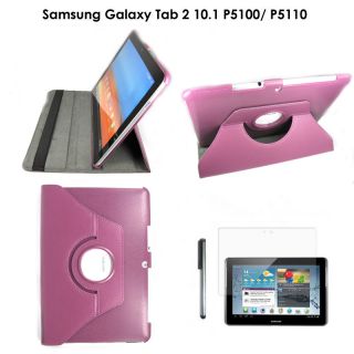 Samsung Galaxy Tab 2 10.1 P5100 P5110 rotierend Leder Tasche + folie