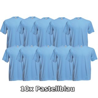 10x FRUIT OF THE LOOM T Shirts Gr. S M L XL XXL XXXL 3XL