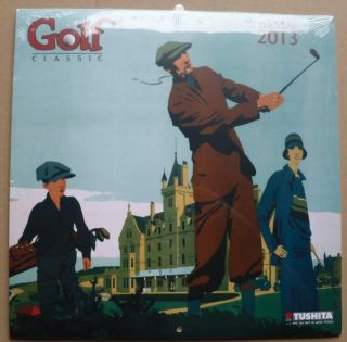 Golf Classic 30x60cm Wand Kalender 2013 NEU Golfkalender Tu