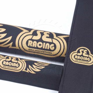 SE Racing Bikes BMX Retro Padset Pad Set Black Gold Wings Protection