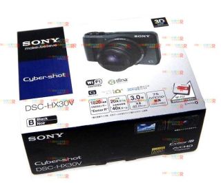 Sony Cyber shot DSC HX30V 18MP 3D GPS Wi Fi 20X Digital Camera + 8GB