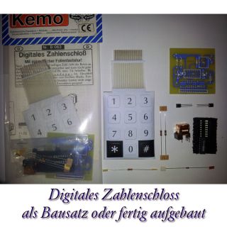 Zahlenschloss elektronisch, Digital number lock   KEMO B063
