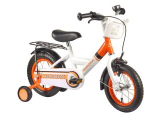 HUDORA Kinder Fahrrad 12 Zoll orange weiß Fahr Rad Bike 10276
