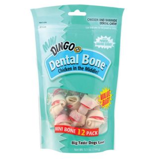 Dingo Mini Rawhide Dental Chew Dog Treat   Dog