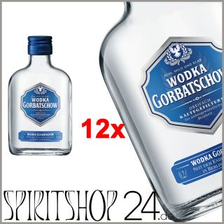 12 x Wodka Gorbatschow Mini Flaschen Vodka 0,2 Liter 37,5% (17,88 EUR