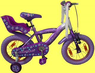 14 Zoll Kinderfahrrad Rücktritt Kinderrad Stützrad Fahrrad Lila