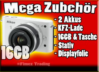 J1 Systemkamera weiss inkl. VR 10 30 mm + Quali SET 16 ##