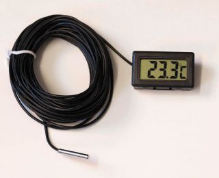 Thermometer digital LCD  20°+110°C Kabellänge 2m 3m 5m 10m