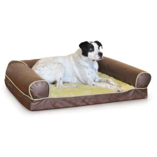 K&H Thermo Cozy Sofa Pet Bed   Chocolate