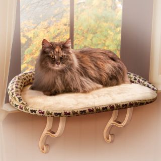 K&H Pet Products Deluxe Kitty Sill with Bolster   Window Perches   Beds