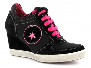TAMARIS Hidden Wedge Keil Sneaker 1 23700 20 schwarz/pink  051 